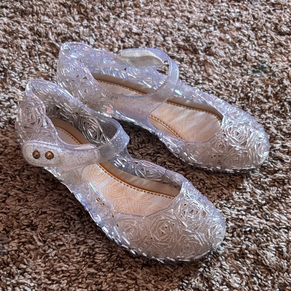 Kids Glittery Silver Shoes